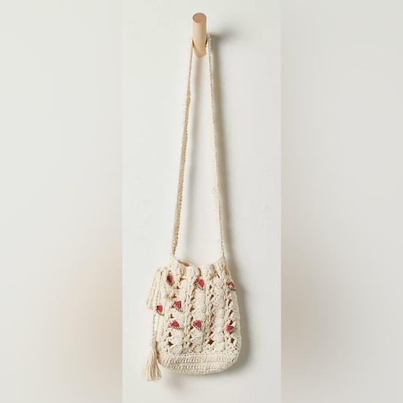 Free People Handbags - Free People crochet beaded watermelon bag